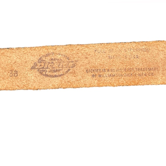 🔥🤎NWOT Dickies size 38 black leather belt & silver buckle. Thick and rugged! - Picture 6 of 8